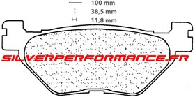 CARBONE LORRAINE PLAQUETTES DE FREIN ARRIERE 3061 MSC YAMAHA XP 500 TMAX T-MAX 2001-2003
