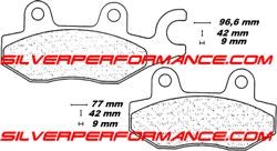 CARBONE LORRAINE PLAQUETTES DE FREIN AVANT 3062 MSC KYMCO AGILITY 125 2006-2010