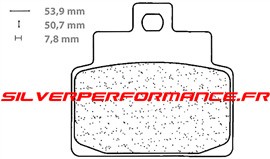 CARBONE LORRAINE PLAQUETTES DE FREIN AVANT 3064 MSC APRILIA HABANA 125 2001-2010