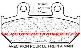 EBC SFA HH PLAQUETTES DE FREIN ARRIERE SFA412HH 3066 SUZUKI AN BURGMAN 650 2002-2018