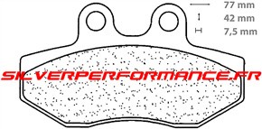 CARBONE LORRAINE PLAQUETTES DE FREIN AVANT 3069 MSC GILERA FX RUNNER 125 1997-1999