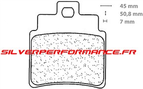 CARBONE LORRAINE PLAQUETTES DE FREIN AVANT 3070 MSC KYMCO GRAND DINK 250 2001-2010