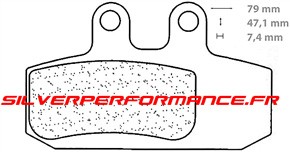 CARBONE LORRAINE PLAQUETTES DE FREIN AVANT DROITE 3072 MSC APRILIA ATLANTIC 500 2002-2010