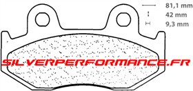 CARBONE LORRAINE PLAQUETTES DE FREIN AVANT 3073 MSC HONDA CH SPACY 125 1994-2010