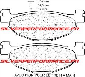 CARBONE LORRAINE PLAQUETTES DE FREIN ARRIERE 3075 MSC YAMAHA YP MAJESTY 400 2004-2010