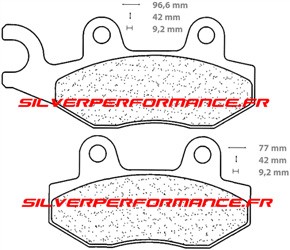 CARBONE LORRAINE PLAQUETTES DE FREIN ARRIERE 3078 MSC PEUGEOT SATELIS 400 2007-2016