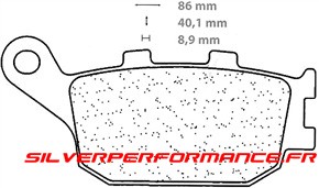 CARBONE LORRAINE PLAQUETTES DE FREIN ARRIERE 3079 MSC HONDA 700 INTEGRA 2012-2013