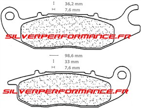 CARBONE LORRAINE PLAQUETTES DE FREIN AVANT 3080 MSC HONDA ANF INNOVA 125 2003-2010