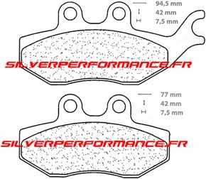 CARBONE LORRAINE PLAQUETTES DE FREIN ARRIERE 3081 MSC ITALJET JUPITER 250 2002-2010