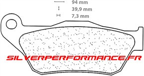 CARBONE LORRAINE PLAQUETTES DE FREIN AVANT 3085 MSC YAMAHA XMAX X-MAX 250 2005-2010