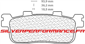 CARBONE LORRAINE PLAQUETTES DE FREIN ARRIERE 3089 MSC KYMCO S PEOPLE 250 2006-2010