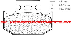 CARBONE LORRAINE PLAQUETTES DE FREIN ARRIERE 3090 MSC SUZUKI UH BURGMAN 125 2007-2016