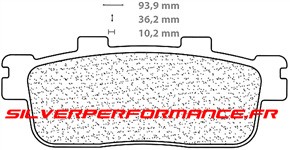 CARBONE LORRAINE PLAQUETTES DE FREIN AVANT 3092 MSC SYM GTS 125 2006-2009