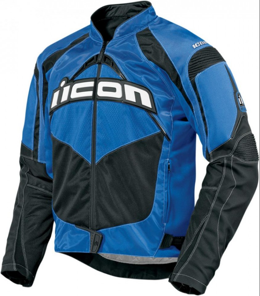 Blouson Moto Textile ICON CONTRA BLUE*