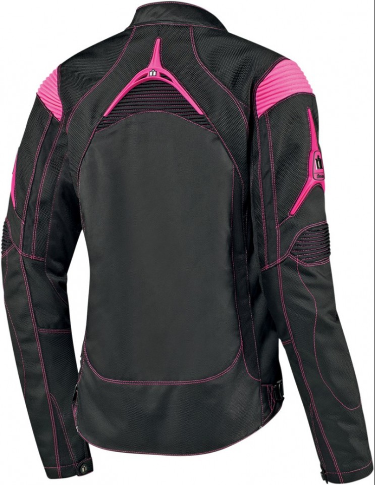 Blouson Textile Femme Moto ICON CONTRA BLACK/PINK* (2)