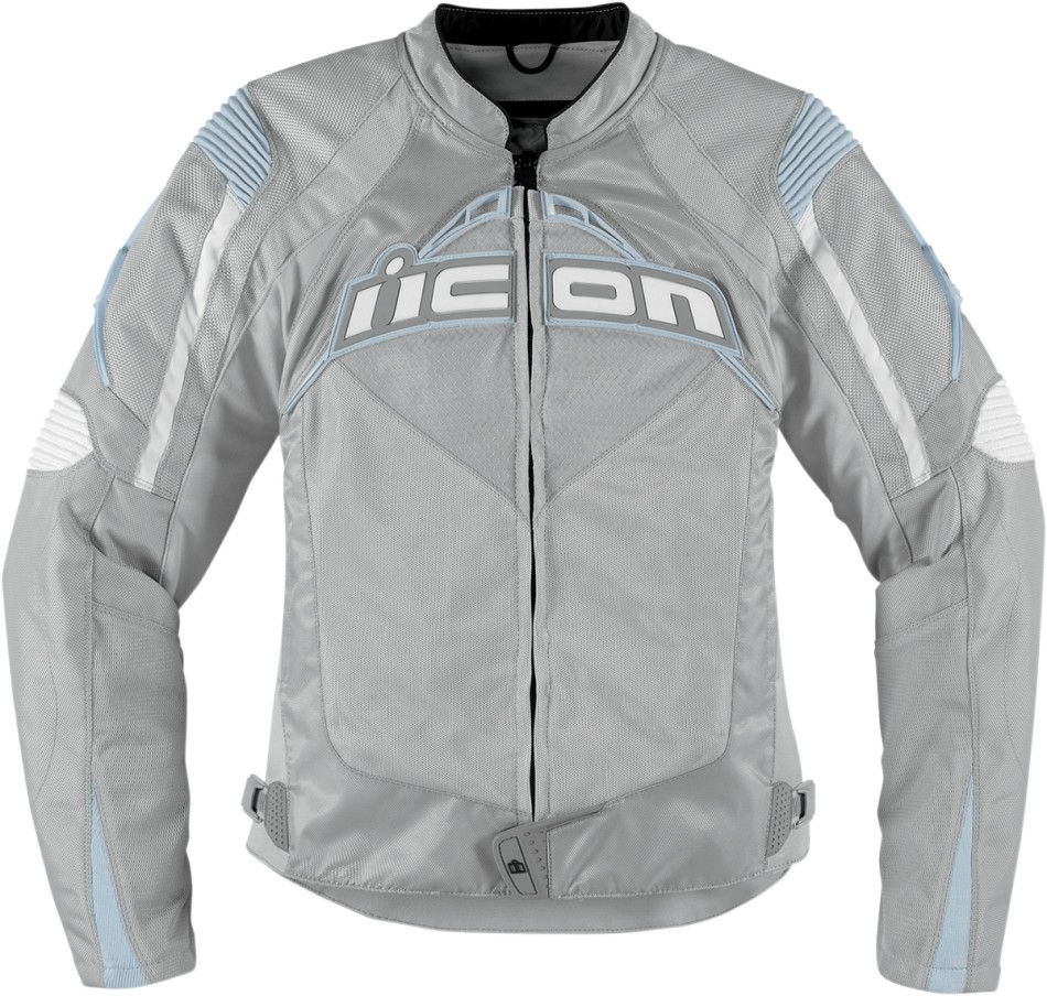 Blouson Textile Femme Moto ICON CONTRA SILVER*