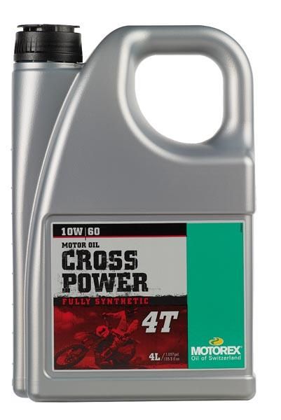 MOTOREX CROSS POWER 4T 10w60 100% Synth�se 4 Litres + Filtre Offert ou Produit d`entretien 551755