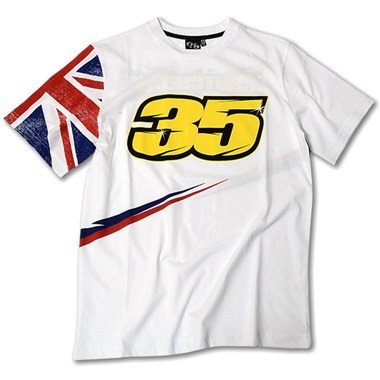 Tshirt Homme Officiel CAL CRUTCHLOW DRAPEAU 35 BLANC*