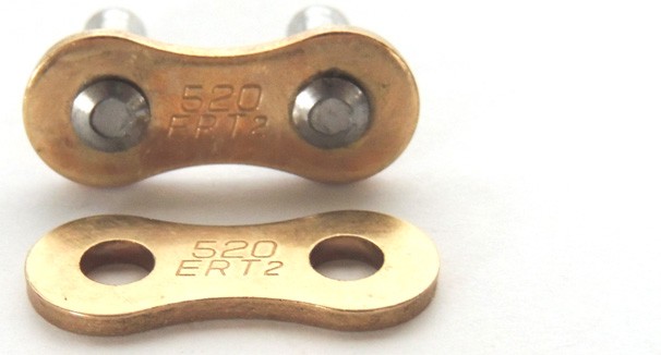 DID 520ERT3 ZJ Maillon de fermeture a river rivet creux pour cha�ne 520 ERT3 GOLD