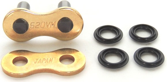 DID 520VM ZJ GOLD Maillon de fermeture a river rivet creux pour cha�ne 520 VM