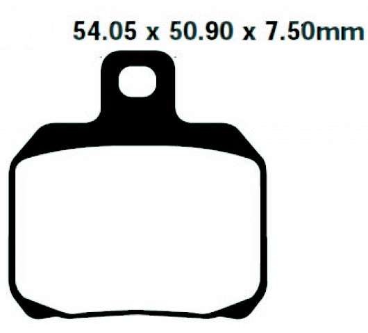 EBC HH PLAQUETTES DE FREIN ARRIERE SFA266HH PIAGGIO X8 125 2004-2005 (Montage 1)