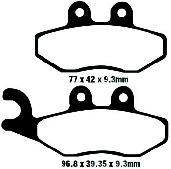 EBC HH PLAQUETTES DE FREIN ARRIERE SFA353HH PIAGGIO MP3 500 2011-2018