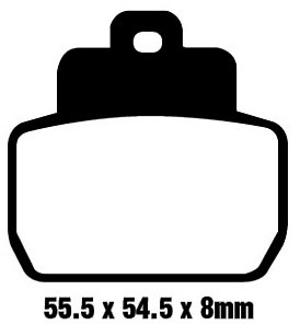 EBC HH PLAQUETTES DE FREIN ARRIERE SFA425HH PIAGGIO X8 125 2004-2005 (Montage 2)