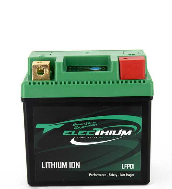 LONG 9,2 / LARG 5,2 / HAUTEUR 9 cm BATTERIE ELECTHIUM LFP01 LITHIUM ION 12V 5Ah 440Grs