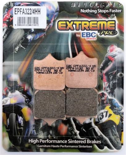 EBC HH PLAQUETTES DE FREIN AVANT 1033 EPFA322/4HH (FA322/4EPFAHH) EXTREME PRO (lot 4 plaquettes) par forme (2)