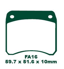 EBC HH PLAQUETTES FA016HH TRIUMPH T 160 V 1975