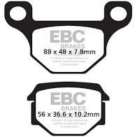 EBC HH PLAQUETTES DE FREIN ARRIERE FA093 DERBI TERRA 125 2007 montage 2