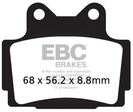 EBC HH PLAQUETTES DE FREIN ARRIERE FA104HH YAMAHA FZS 600 FAZER 1998-2003