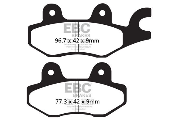 EBC HH PLAQUETTES DE FREIN AVANT EPFA197HH EXTREME PRO KAWASAKI EX 250 R NINJA 2008-2012