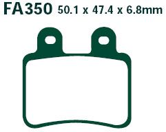 EBC PLAQUETTES DE FREIN ARRIERE 1223 FA350 YAMAHA XT X 125 Supermotard 2005-2011