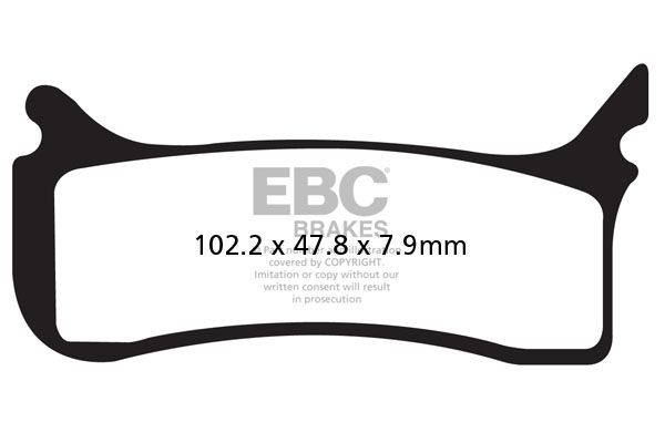 EBC HH PLAQUETTES DE FREIN AVANT EPFA406HH EXTREME PRO BERINGER 6 PISTONS NEW DESIGN