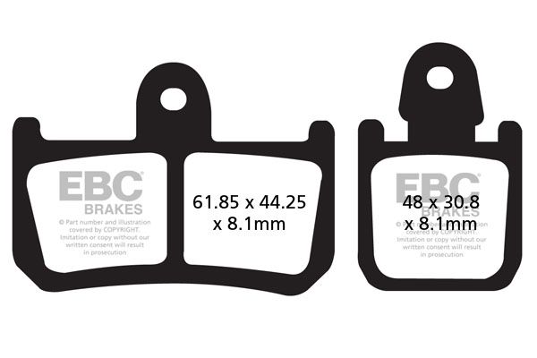 EBC HH PLAQUETTES DE FREIN AVANT 1185 EPFA447HH (FA447EPHH) EXTREME PRO YAMAHA YZF 1000 R1 2007-2013