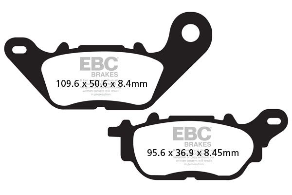 EBC FA PLAQUETTES DE FREIN ARRIERE FA464 YAMAHA XC 125 VITY 2008-2013