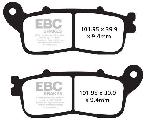 EBC HH PLAQUETTES ARRI�RE FA636HH HONDA VFR 1200 F / DCT / ABS 2010-2015