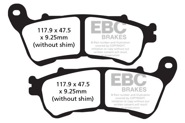 EBC HH PLAQUETTES DE FREIN AVANT FA640HH HARLEY DAVIDSON XL 883 N IRON / ABS 2014-2020
