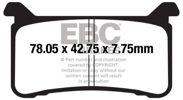 EBC HH PLAQUETTES FA700HH AVANT HONDA CB 1000 R ABS 2018-2020 MONTAGE 1