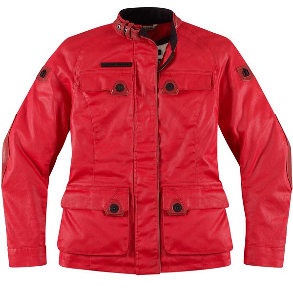 Blouson Femme Moto ICON AKORP JACKET MISCHIEF RED