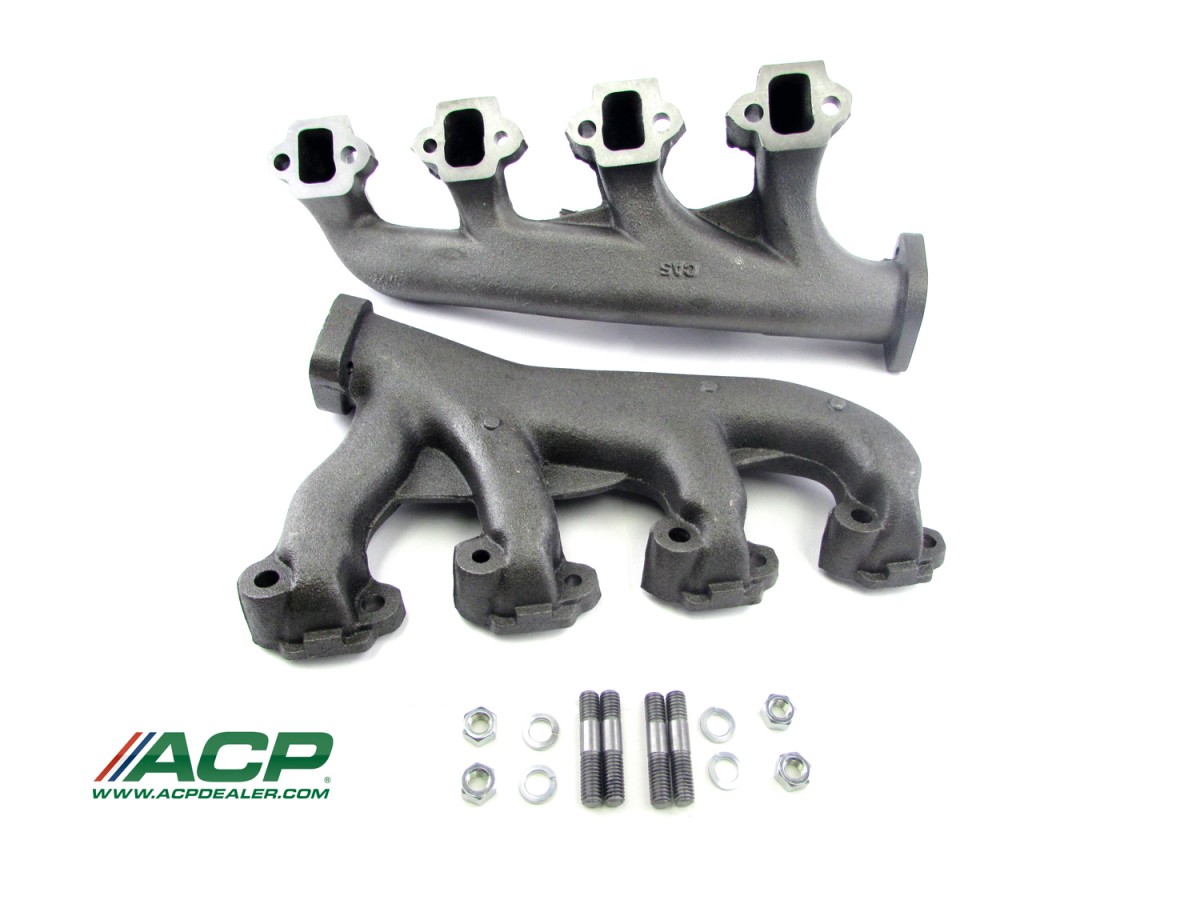 Paire Collecteurs Échappement Fonte - Ford Mustang 428 Cobra Jet V8 1968-70 - Neuf