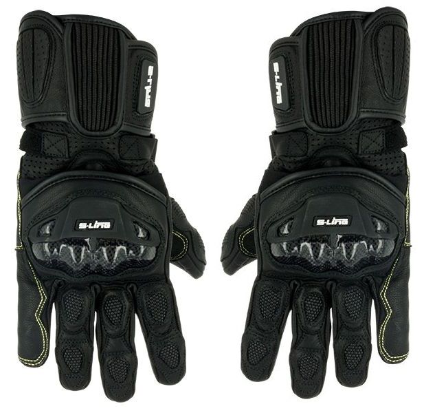 GANTS DE MOTO RACING PILOT ROUTE CUIR AVEC COQUE CARBON