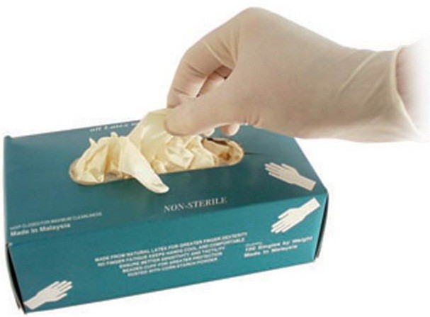 BOITE DE 100 GANTS EN LATEX TAILLE M* GLVNTR001