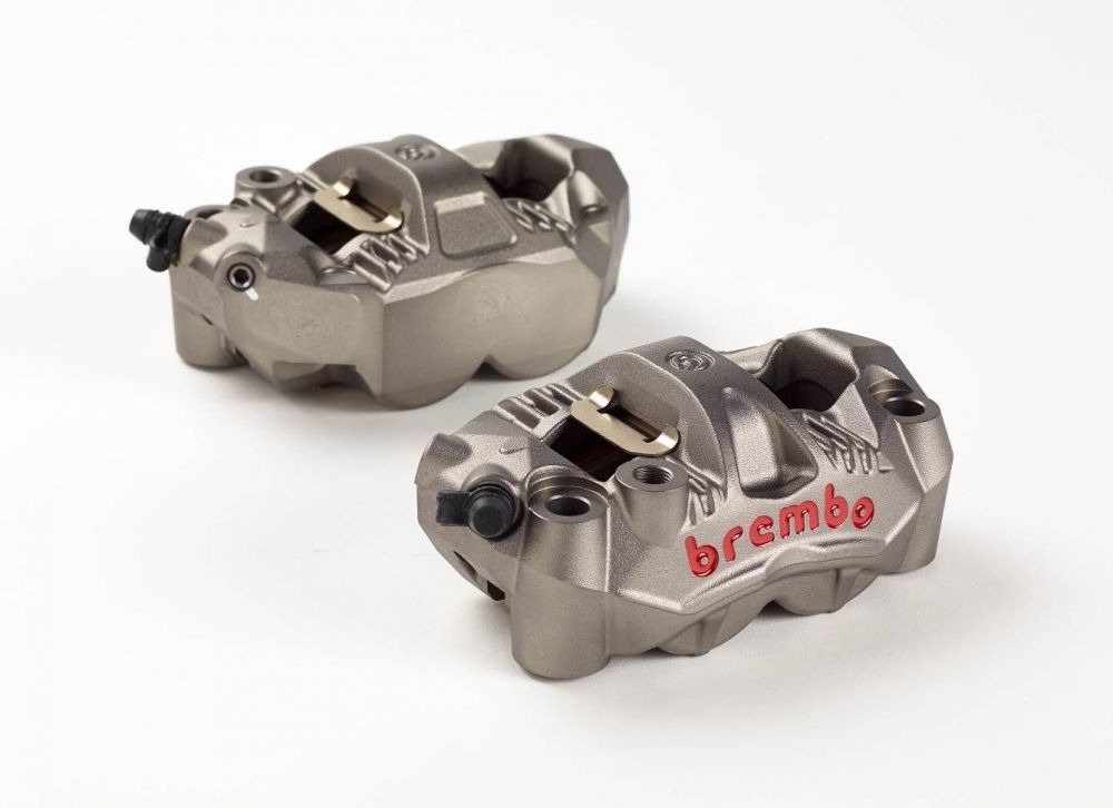 BREMBO 220C78310 PACK 2 ETRIERS GP4 RS MONOBLOC RADIAUX 108MM (GAUCHE + DROIT) + PLAQUETTES + Port Offert