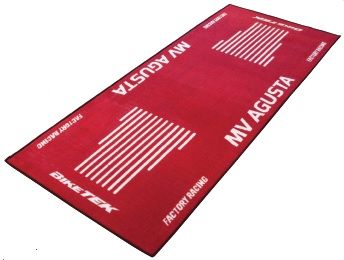 TAPIS ROUGE POUR MOTO MV AGUSTA RACING GARAGE PADDOCK ATELIER SHOWROOM*