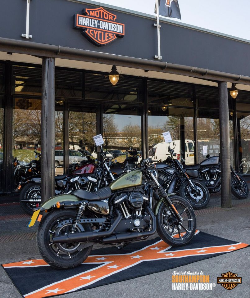 TAPIS NOIR ET ORANGE CONFEDERATE BIKETEK POUR MOTO GARAGE MAT PADDOCK ATELIER (GRGMAT58) (2)