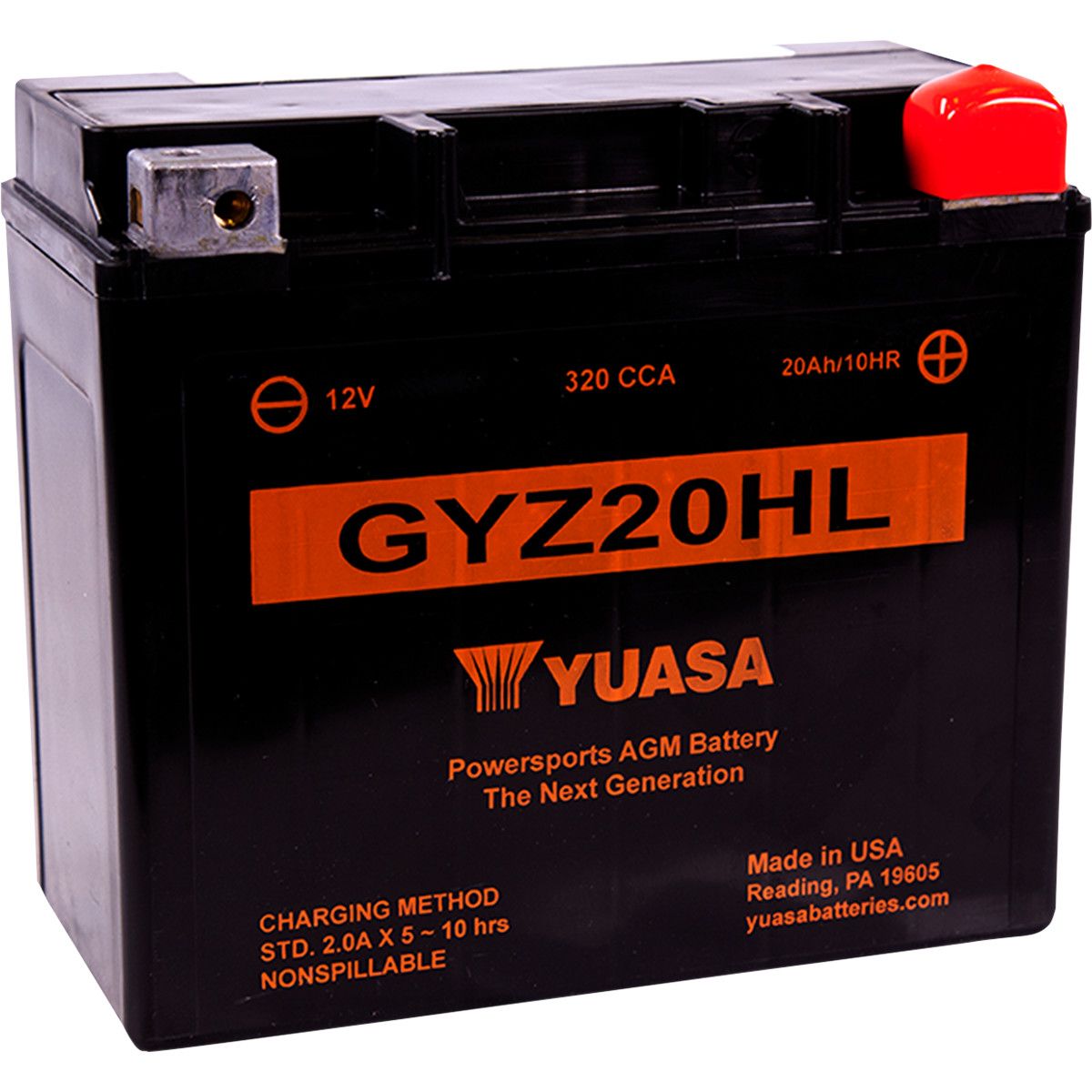 BATTERIE YUASA SANS ENTRETIEN GYZ20HL YTX20HL-BS GTX20L-BS HARLEY DAVIDSON VRSC V ROD 1250 2008-2011