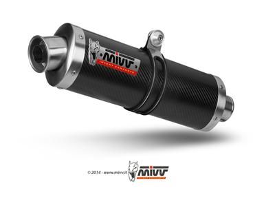 MIVV MVS002LE SILENCIEUX HOMOLOGUE CARBONNE OVAL SUZUKI GSF 1200 BANDIT (T-Y) 1996-2000 (fixation par 3 vis)