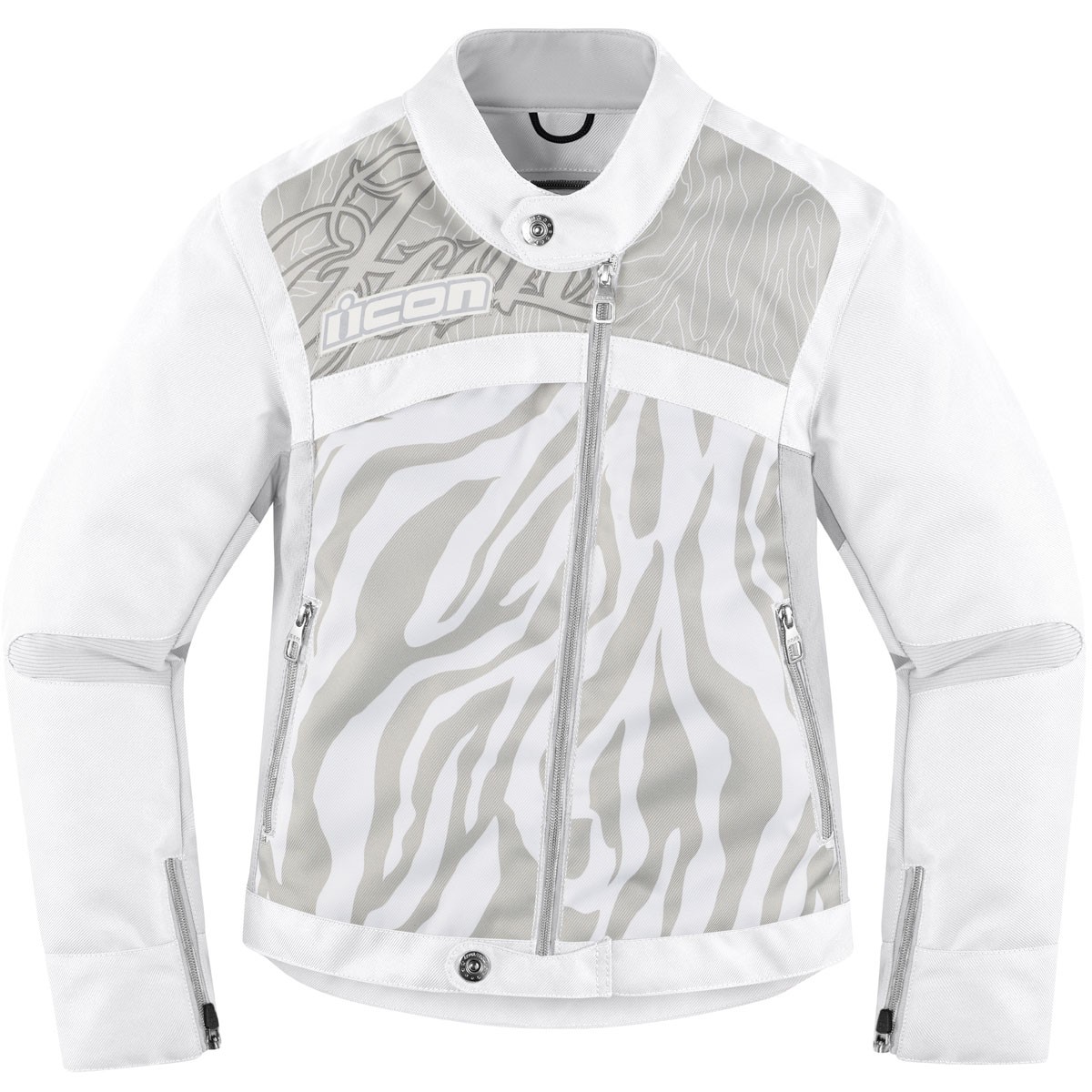 Blouson Femme Moto ICON HELLA 2 TEXTILE WHITE*